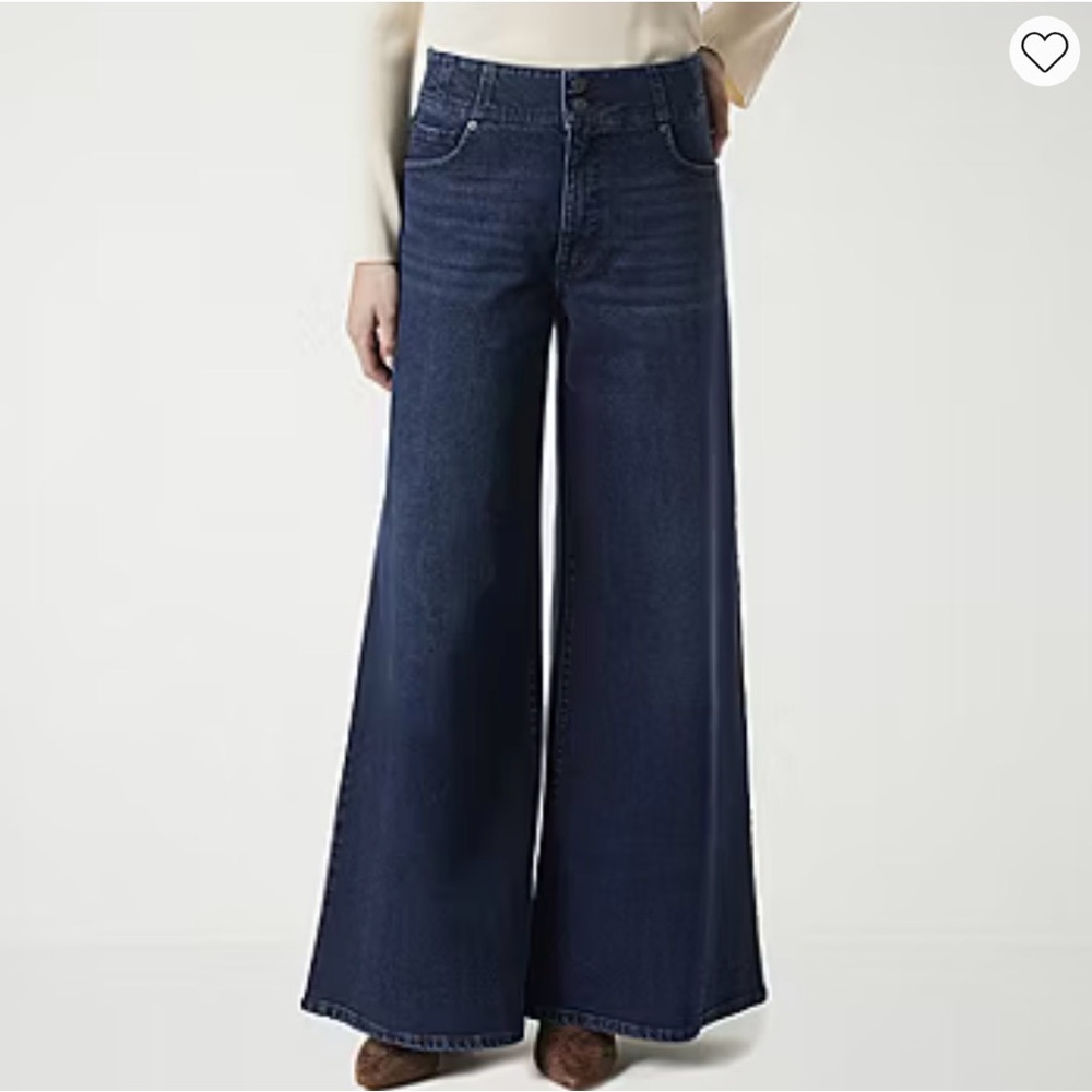 Jessica Simpson Wide-Leg Blue Jeans - Picture 3 of 7